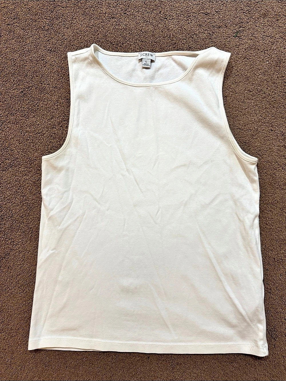 J.Crew Sleeveless Tank Top in White Size large